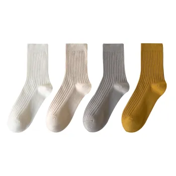 XXLLG Mid Calf Socks Women's 4 Pack
