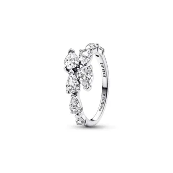 Pandora 925 Sterling Silver Synthetic Cubic Zirconia Rings Women's Silver