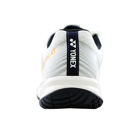 YONEX Cushioning Anti Slip And Wear Resistant Breathable Coverage Support Low Top Badminton Shoes Unisex White Orange-3