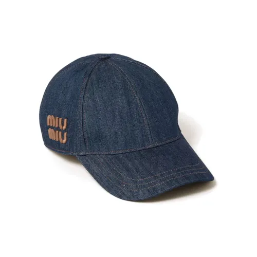 MIU MIU Fabric Baseball Caps Women's Blue