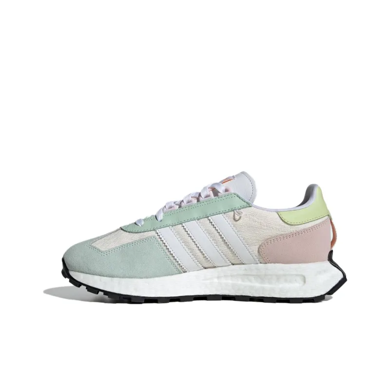 Adidas Originals Retropy E5 Cushioned Slip Resistant Low Top Casual Shoes Women's Green White Yellow-0