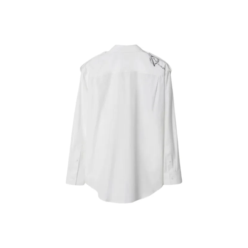 Burberry Knight Hardware-Printed Buttoned Shirt-1