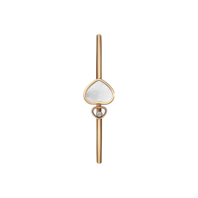 Chopard 18kt Rose Gold Happy Hearts Mother of pearl And Diamond Bangle-1