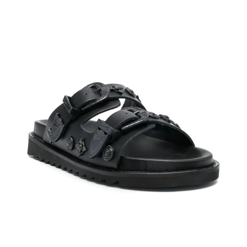 Toga Pulla Stud-embellished Leather Slides-2