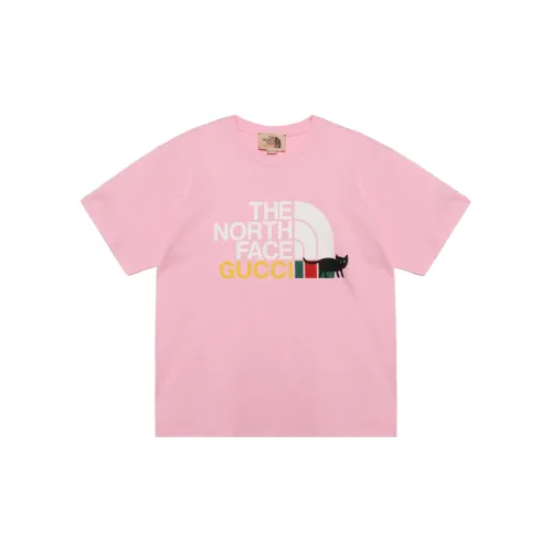 GUCCI X The North Face T-Shirts Men Pink