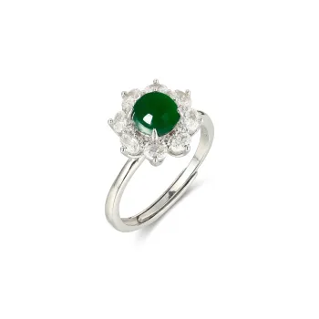 Cuiya Golden Building Ice Type Rings Women's