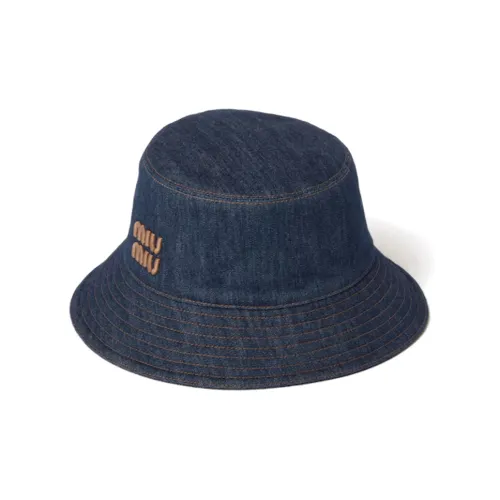 MIU MIU Fabric Bucket Hats Women's Blue
