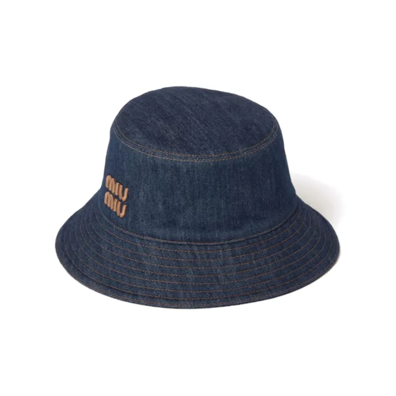 MIU MIU Fabric Bucket Hats Women's Blue-0