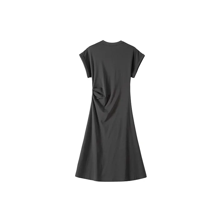 BANANA CICI Short Sleeved Dresses Women's Dark Gray-1