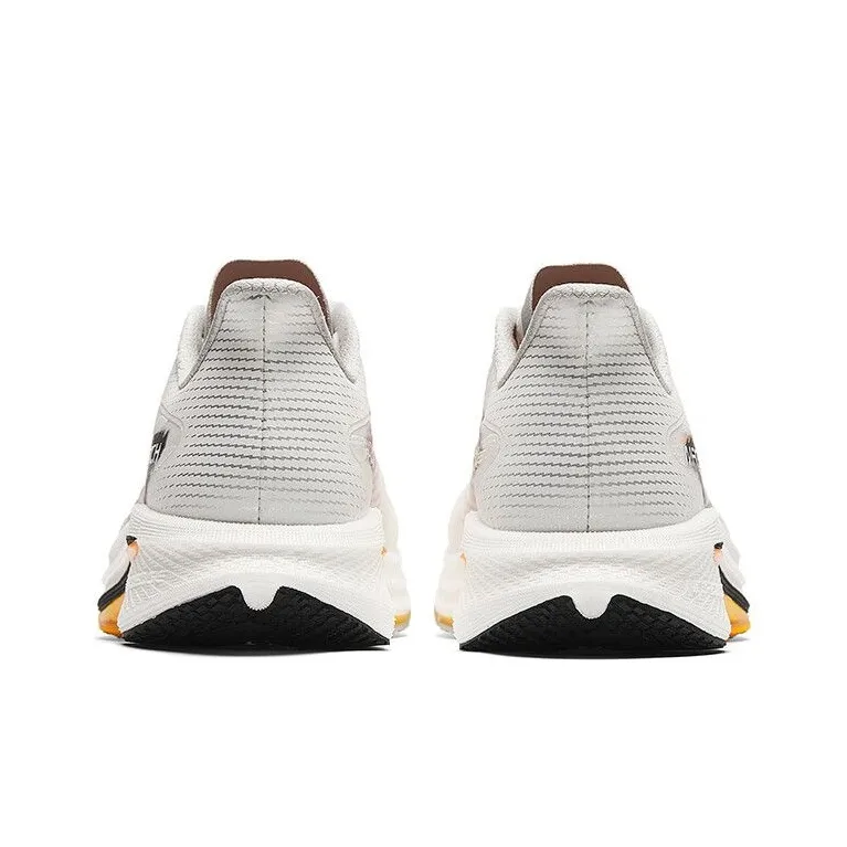 Anta MACH 4.0 Cushioning Wear Resistant Rebound Low Top Running Shoes Men's White Yellow Gray-3