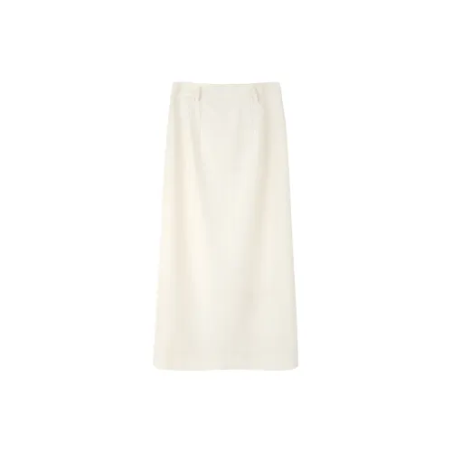 NINI WEST Casual Long Skirts Women's Off White