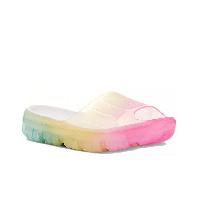UGG Jella Clear Watercolors Slide Rainbow Blend Women's-1