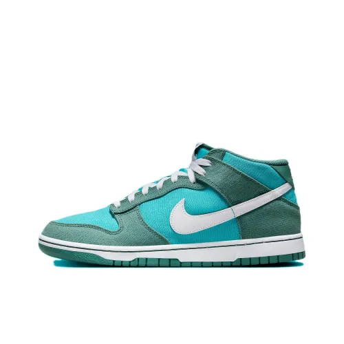 Nike Dunk Skateboard Shoes Men Mid-Top Blue/Green