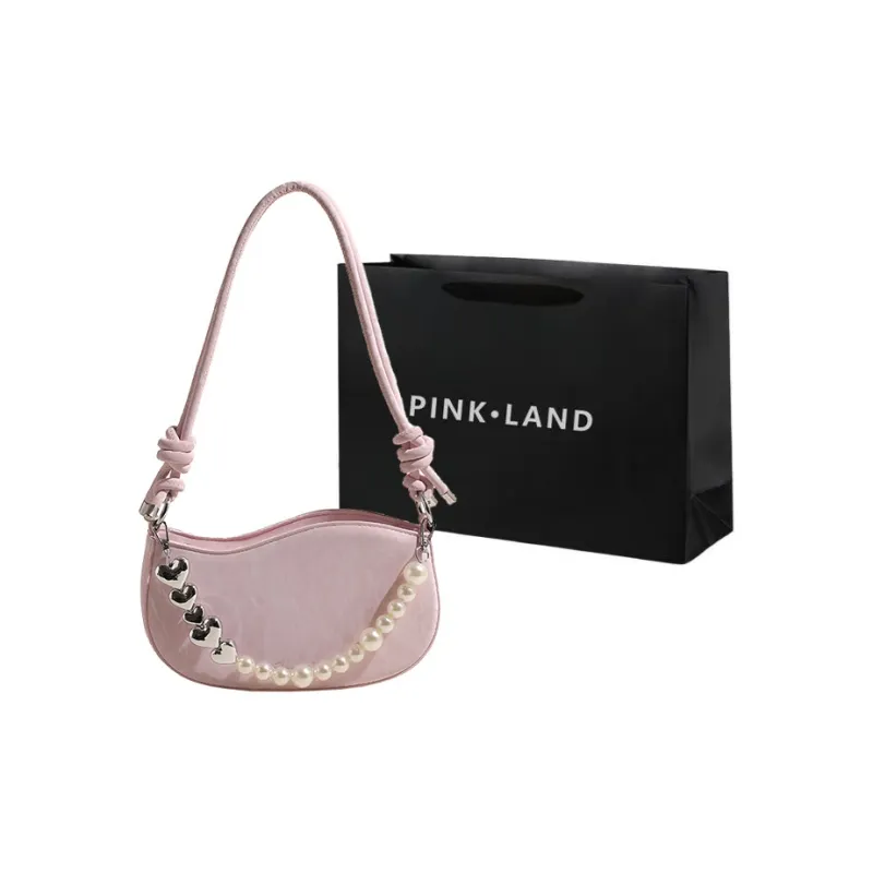 PINK·LAND PU One Shoulder Handbags Women's White/khaki/green/pink-18