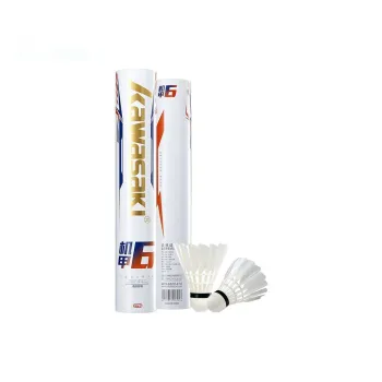 Kawasaki Mecha 6 Duck Feather Shuttlecock 12 Pack Duck Feather Training Shuttlecocks