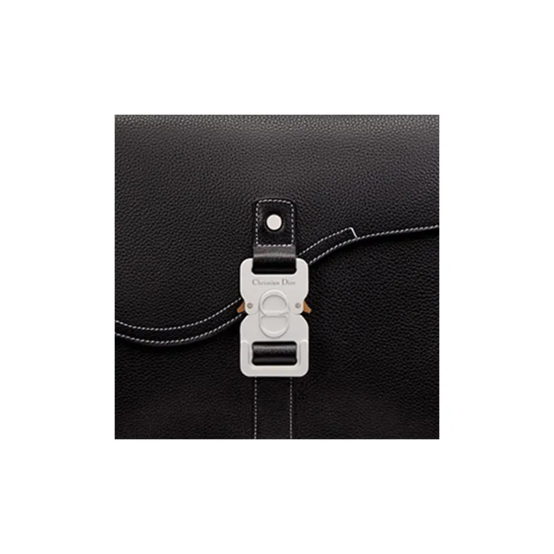 DIOR Grained Calfskin Clutch Men's Black-5