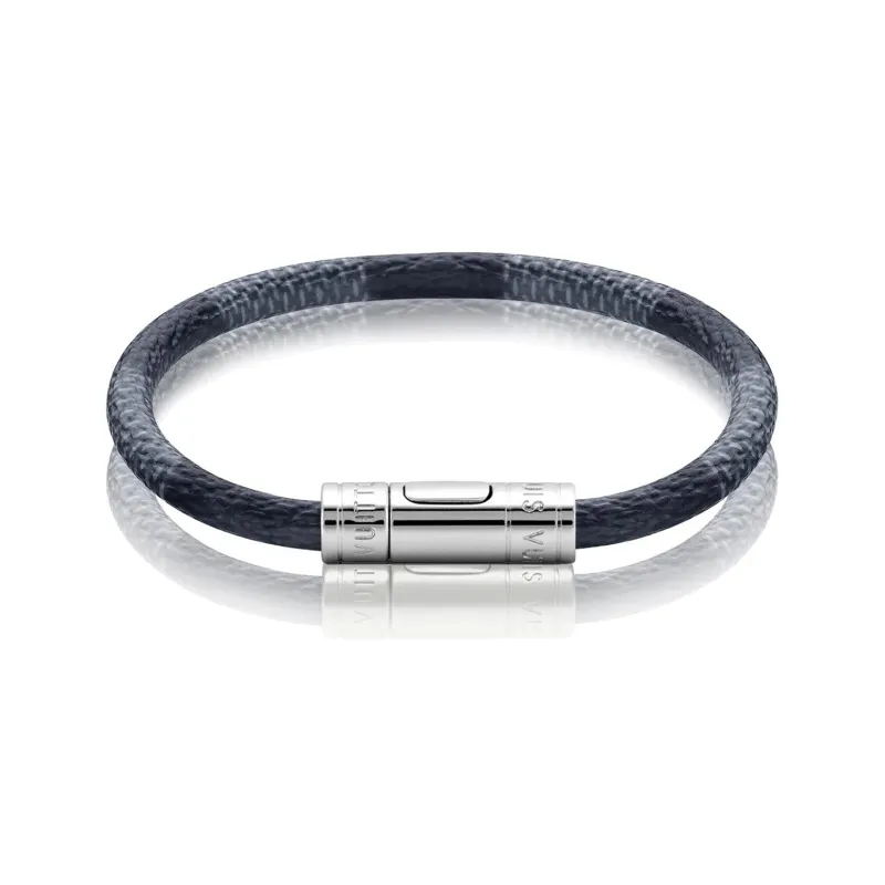 LOUIS VUITTON Damier Cobalt Bangles Men Black/Gray Shopping Bag-1