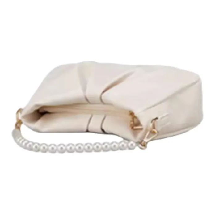 YEARCON Synthetic Leather Portable Crossbody Bag, Shoulder Bag Women's Ecru-5