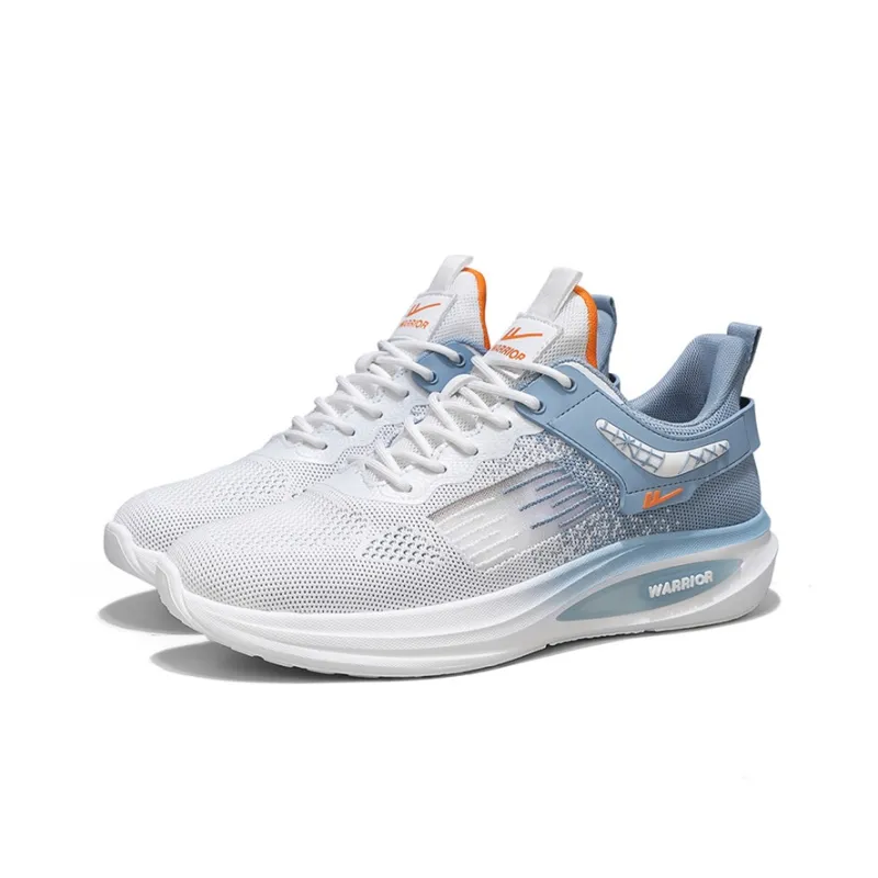 WARRIOR Running Shoes Men Low Top White Light Blue/White Dark Blue/Black-2