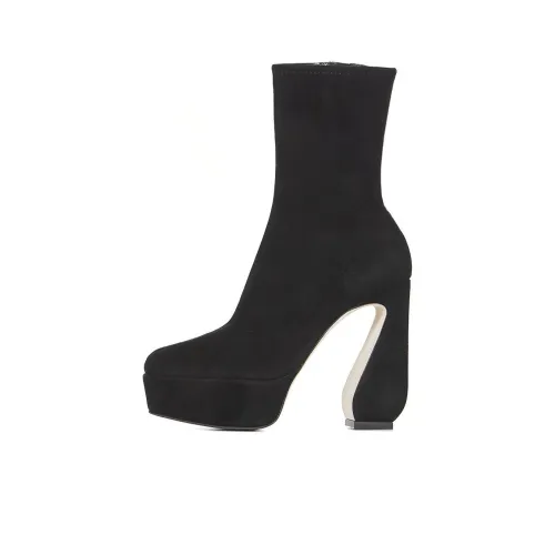 Si Rossi Sculpted-heel Platform Ankle Boots