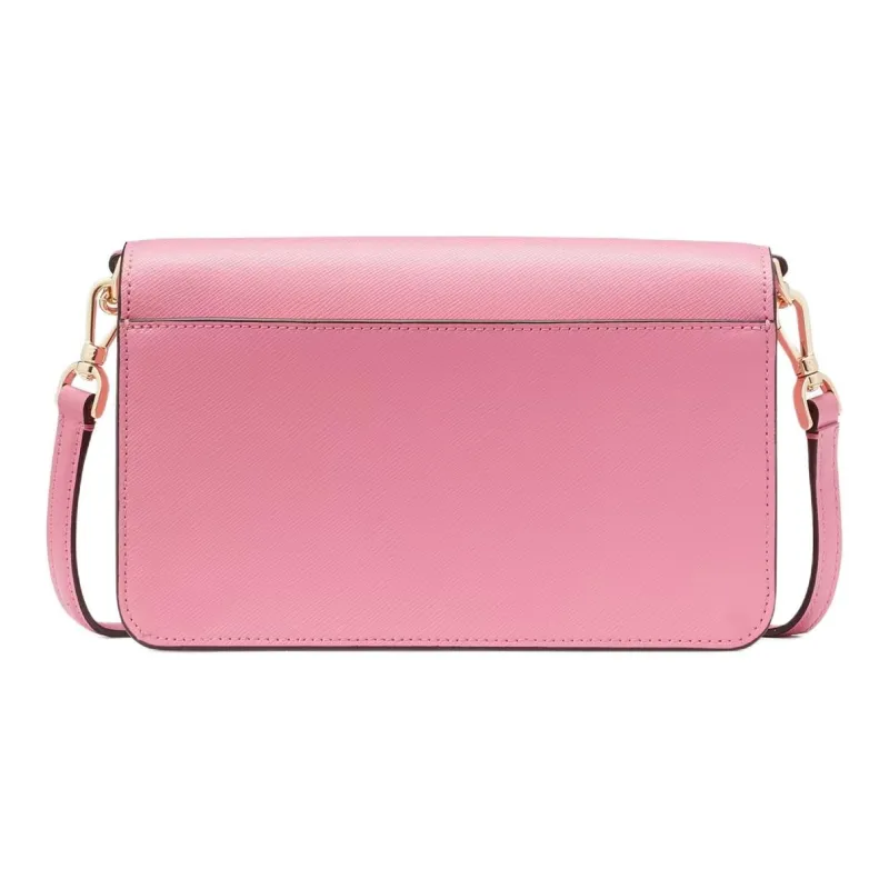 Kate Spade Saffiano Leather Shoulder Bag, Crossbody Bag Small Size Women's Blossom Pink Red-2