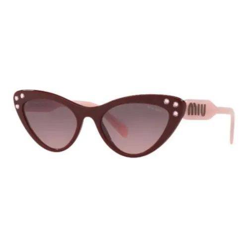 MIU MIU Cat Eye Sunglasses Women's Red