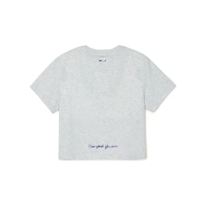 MLB New York Yankees T Shirts Women's Gray-1