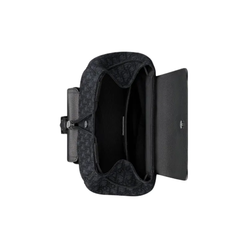 DIOR Grained Calfskin Backpack Men's Black-3