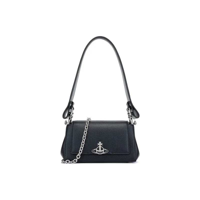 Vivienne Westwood HAZEL Recycled Polyurethane Portable Crossbody Bag, Shoulder Bag Women's Black-0
