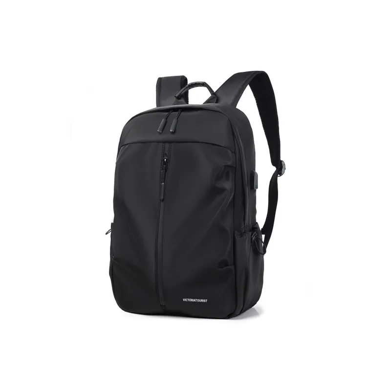 Victorian Traveler Durable Fabric Backpack Regular Unisex Black-3