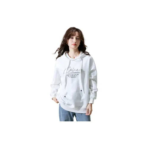 SMEN Sweatshirts Women's White