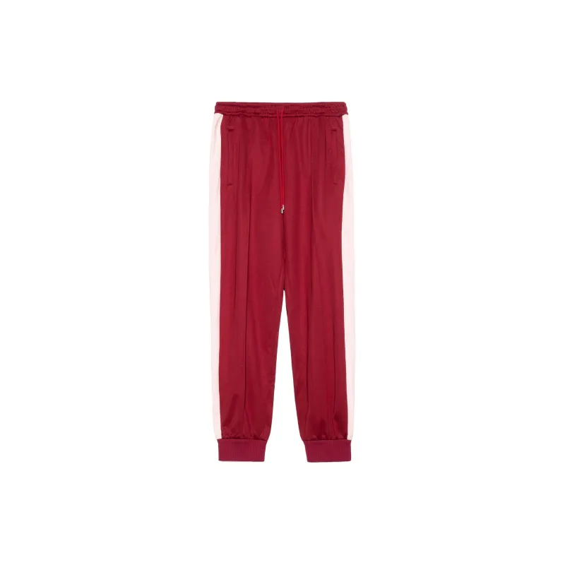 GUCCI Knitted Sports Pants Men's Red-1
