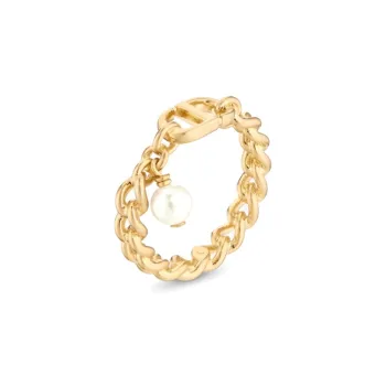 DIOR Metal, Resin, Pearl Rings Women's Gold