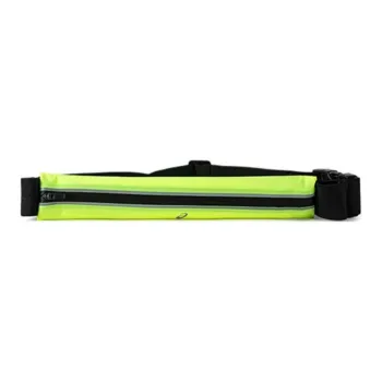 Asics Polyamide With Spandex Fanny Pack Unisex Yellow Green