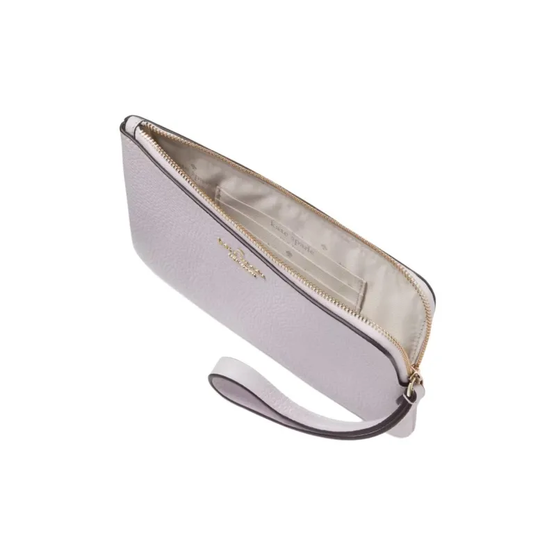 Kate Spade Litchi Grain Leather Wallets Clutches Women's Lilac Moonlight-2