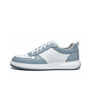Satchi Lightweight Wear Resistant And Slip Resistant Low Top Skateboard Shoes Men's Blue White 3CM