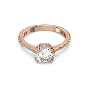 Swarovski Zircon, Crystal Rings Women's Rose Gold
