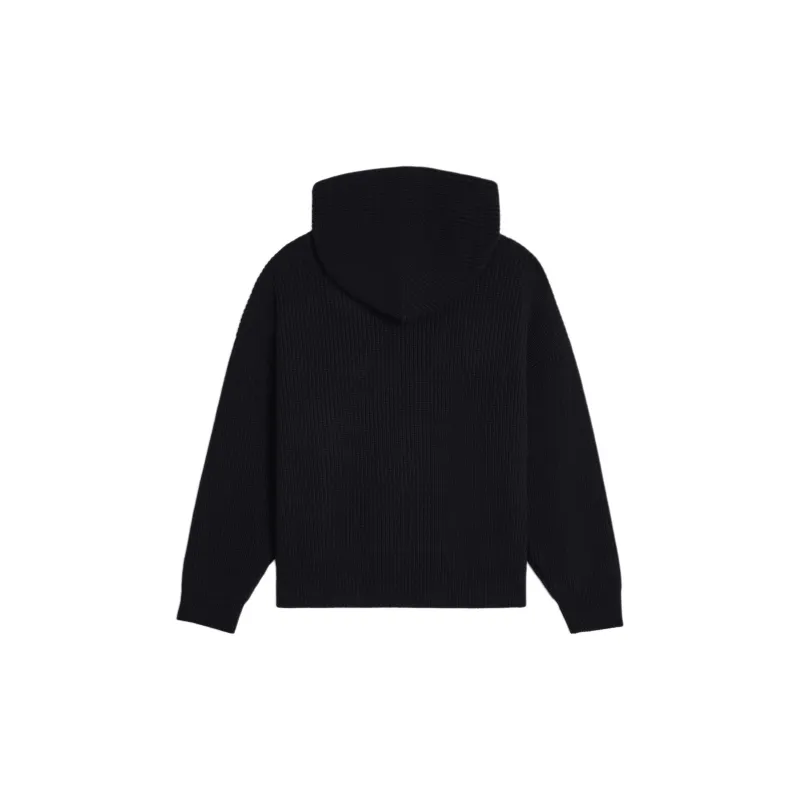 CELINE Hooded Sweater In Ribbed Wool-1