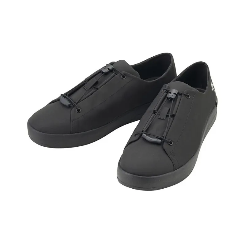 DESCENTE Slip Resistant Cushioning Low Top Skateboard Shoes Unisex Black White-4