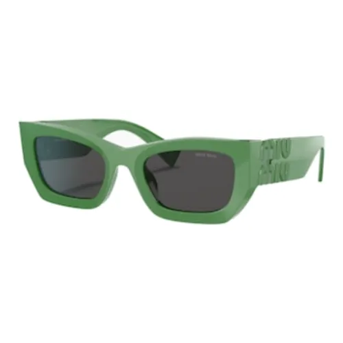 miu ballerina miu ballerina Logo-plaque Rectangle-frame Sunglasses