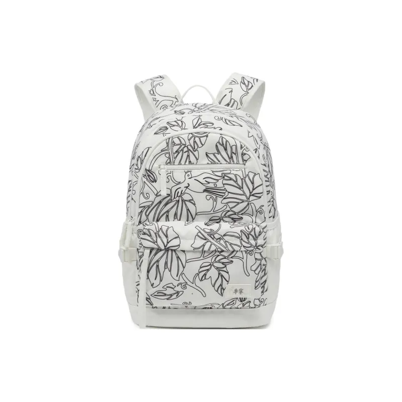 LiNing Sports Life Collection Polyester Sports Backpack Regular Unisex White All Over Print-0