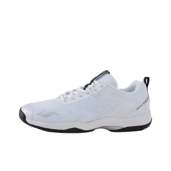 BONNY Cushioning Anti-Slip And Wear-Resistant Breathable Coverage Low-Top Badminton Shoes Unisex White