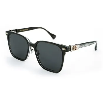 A BATHING APE Titanium Irregular Shape Sunglasses Unisex Black