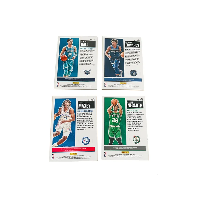 PANINI NBA Player Character Ball, Edwards, Maxey, Nesmith, Player Card, Card Product Access Sports Cards 4 Pcs-1