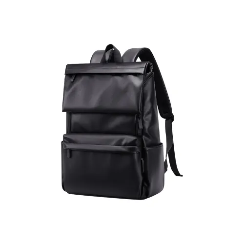 GOLF Synthetic Leather 15.6-Inch Laptop Graduation Backpack Large Size Men's Black