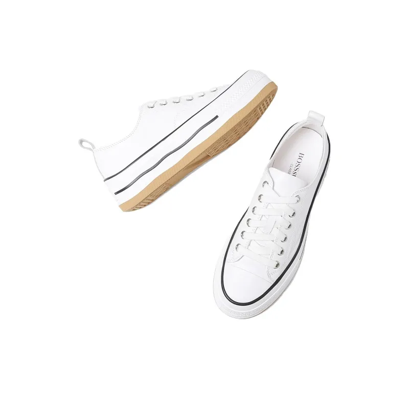 BOSSSUNWEN Height Increasing Low Top Skateboard Shoes Women's-8