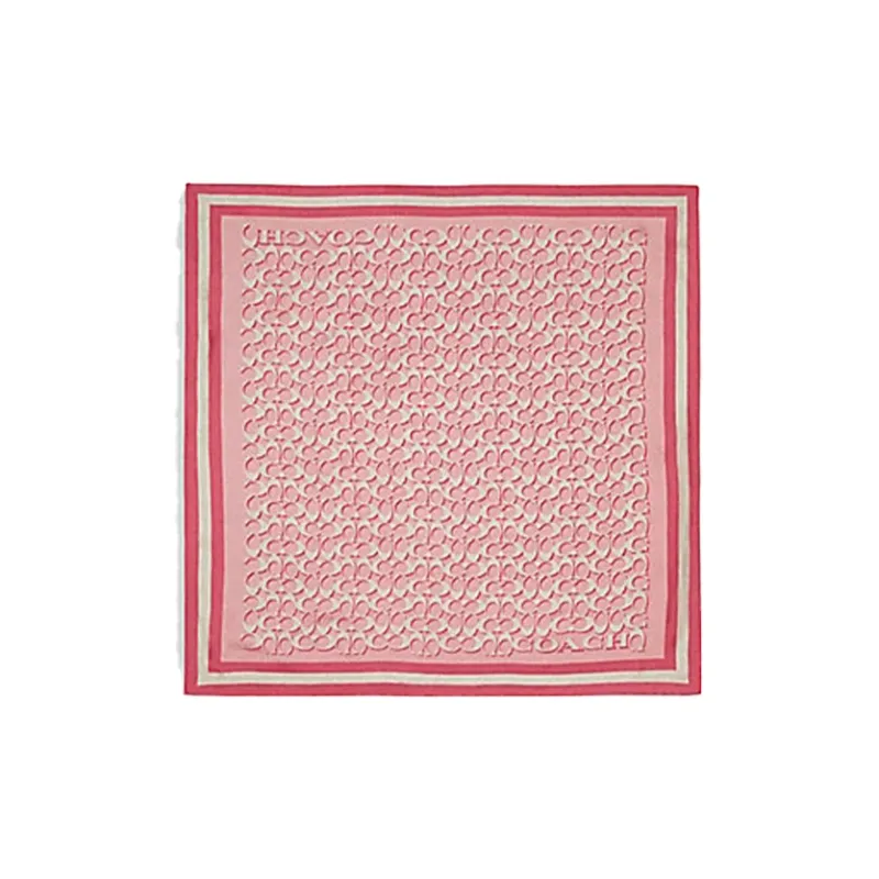 COACH Silk Scarves Women's Pink-0