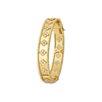 Van Cleef & Arpels 18K Gold Diamonds Bangles Women's Gold