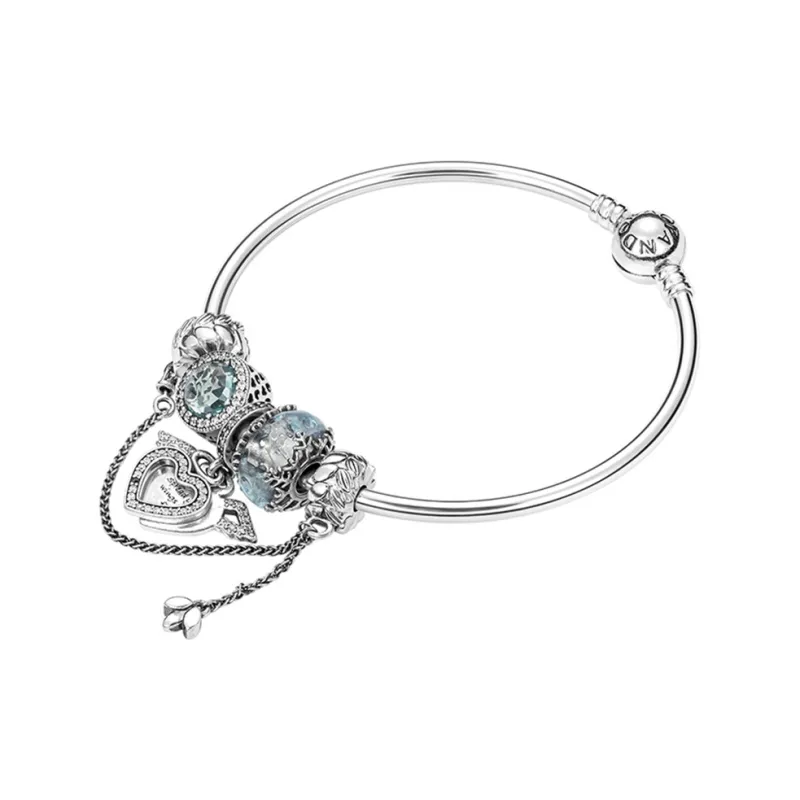 Pandora 925 Sterling Silver Bangles Women's Silver-1
