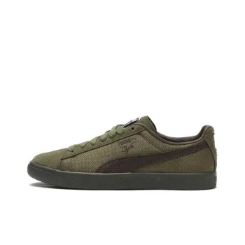 PUMA Clyde Soph Anti Slip Wear Resistant Low Top Skateboard Shoes Unisex Green